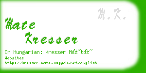 mate kresser business card